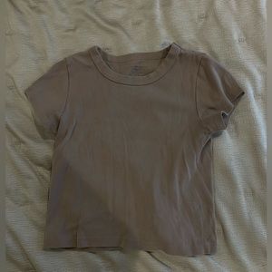 Brandy Melville Brown Short Sleeve Tee